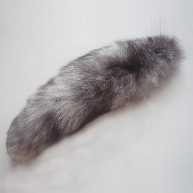 ǹ      Ʈ Ű Ƿ 45~50cm  /Large imports of silver blue fox fur tail bag pendant key garments 45-50cm